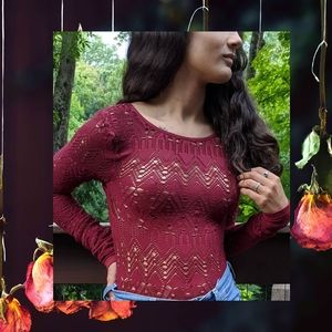 Free People Geometric Lace Bodysuit